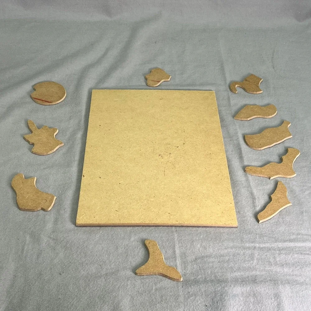 Walt Disney Winnie the Pooh Wood Inlay Puzzle Pooh and Tigger 1965 Vintage 10pc